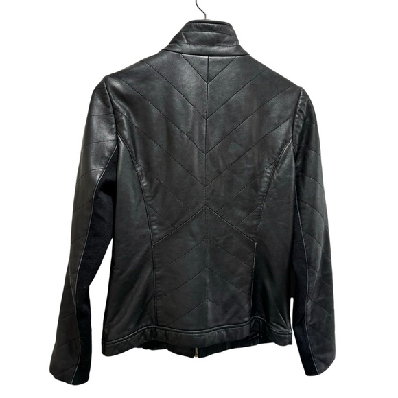 Badgley Mischka Eloise Leather Jacket Size Small Classic - Picture 13 of 16
